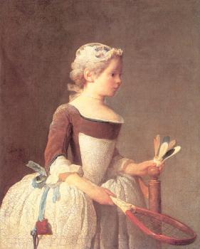 Jean Baptiste Simeon Chardin : Girl with Shuttlecock